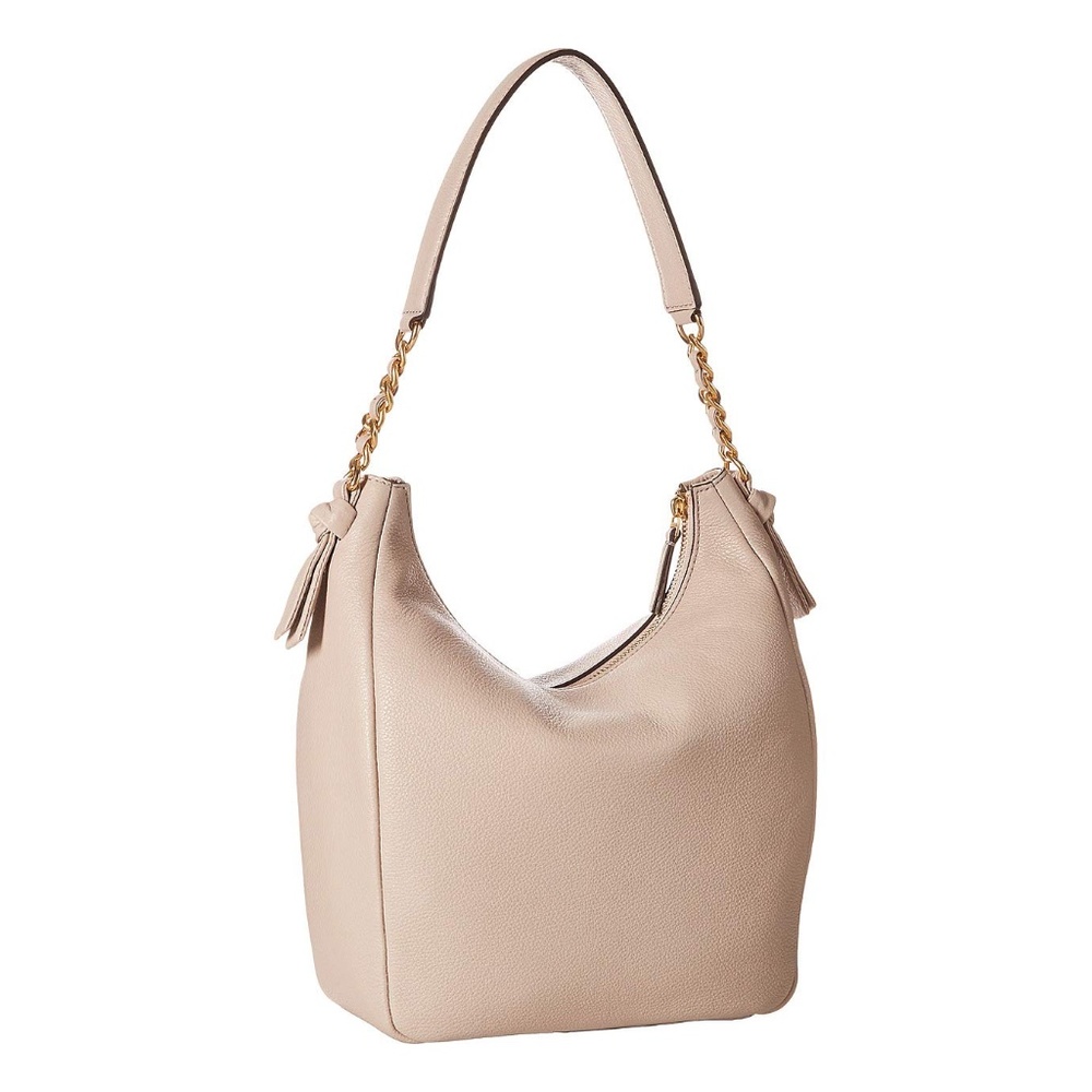 Tory Burch Harper Zip Leather Hobo - Bedrock - Picture 2 of 6